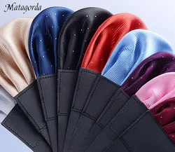 Matagorda – serviette de poitrine pour homme, accessoire avec poches pré pliées, carré, solide, à pois, mouchoir, formel, fête de mariage, Business 