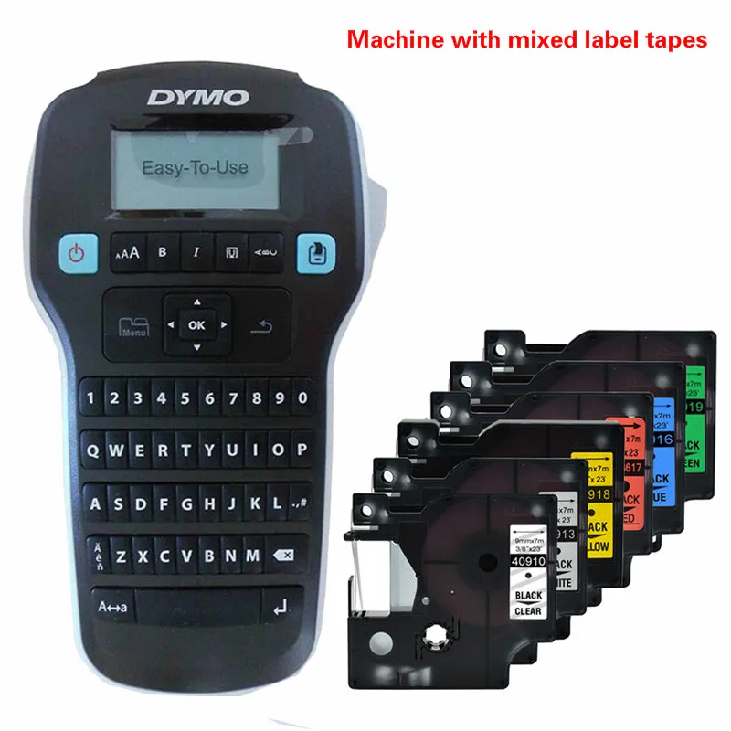 Machine with 6 label Dymo LM160 Label Printers for Dymo D1 6/9/12mm Label Ribbon Cassette Plus 40910 40913 40916 40917 40918 40919 Lable Ribbons - Цвет: Machine with 6 label