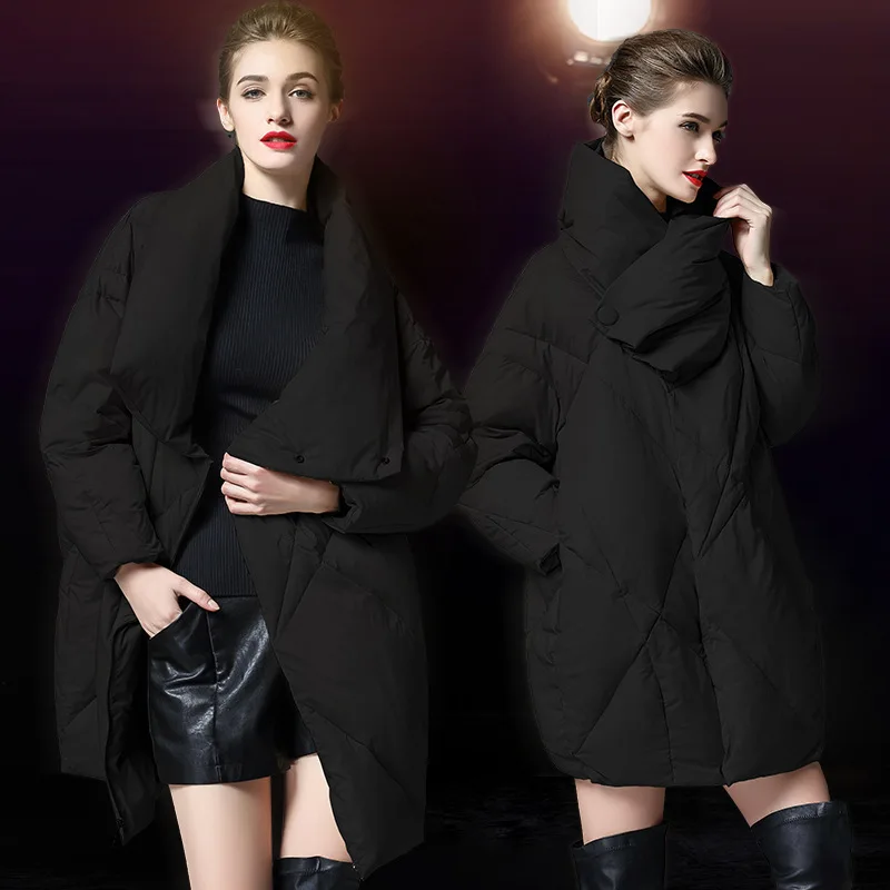 

2020 Fashion Women's Winter Down Jacket Long Coat 90% White Duck Down Jacket Plus Size Warm Puffy Parka Thick 6001 KJ2795