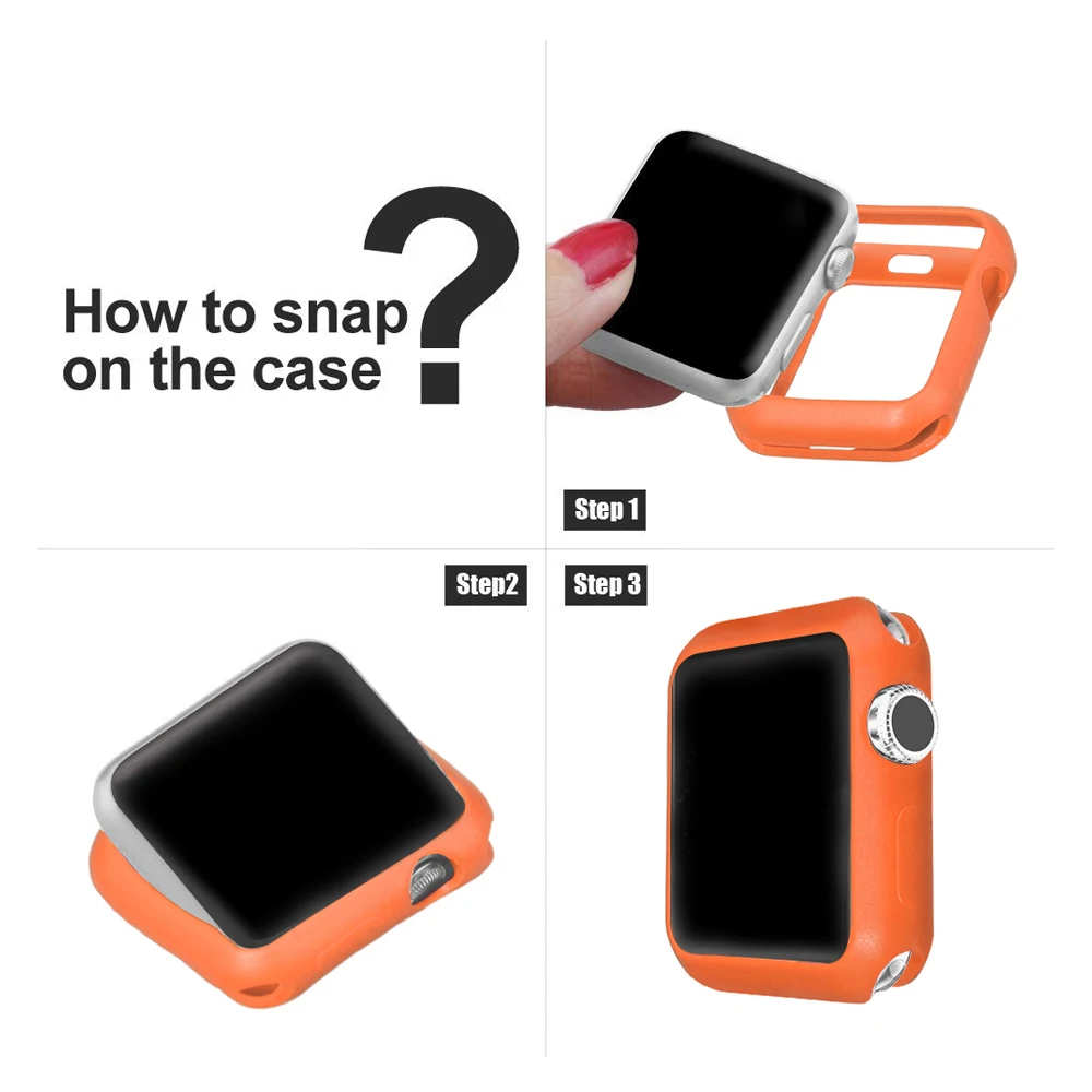 Apply to Apple Watch 4 5 40MM 44MM ProBefit Candy Soft Silicone Case suitable for iWatch 2