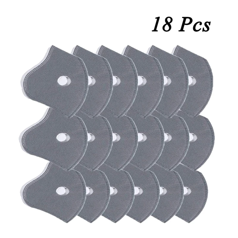 

18PCS Activated Carbon Dustproof Mask Filters Face Mask Anti Pollen Allergy PM2.5 Dust Mask Filters