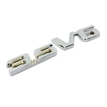Prata metal 3.5 v6 alfanumérico micro-padrão tronco de carro exterior modificação adesivos adequados para acessórios do carro honda