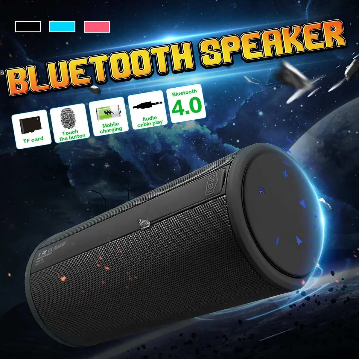 

KINCO Multifunction USB Portable Wireless bluetooth 4.0 Card Speaker With Microphone Phone Power Charge Built-in 4000mAh Battery