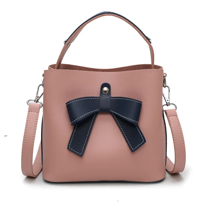 

2019 Summer New Style Korean-style Versatile Fashion And Personality Bow Women's Shoulder Hand Bucket Bag Bags