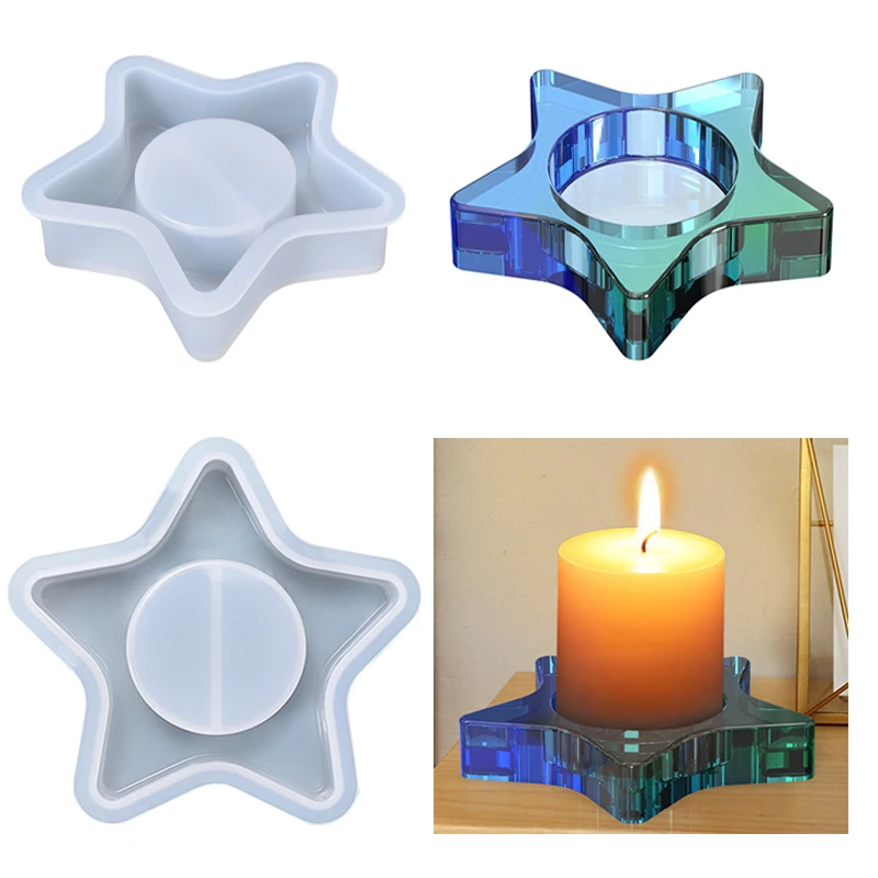 3D Pentagram Candle Molds Five Pointed Star Silicone Moulds DIY Cake Baking  Mousse Silicone Mold Aromatic Candle Making Mold - AliExpress