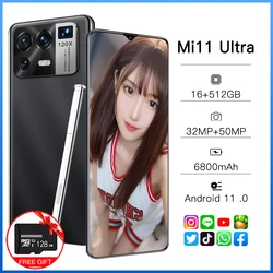 Global Version Mi11 Ultra 6.7-inch Smartphone 6800mAh Battery 16G+512G Android Mobilephone 4G 5G LTE Network Smart Phone