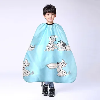 

Hairdressing Children Cartoon Apron Cape Gown Waterproof Kid Hair Cutting Dyeing Manteau Wrap Clothes Home Barber Styling Tools