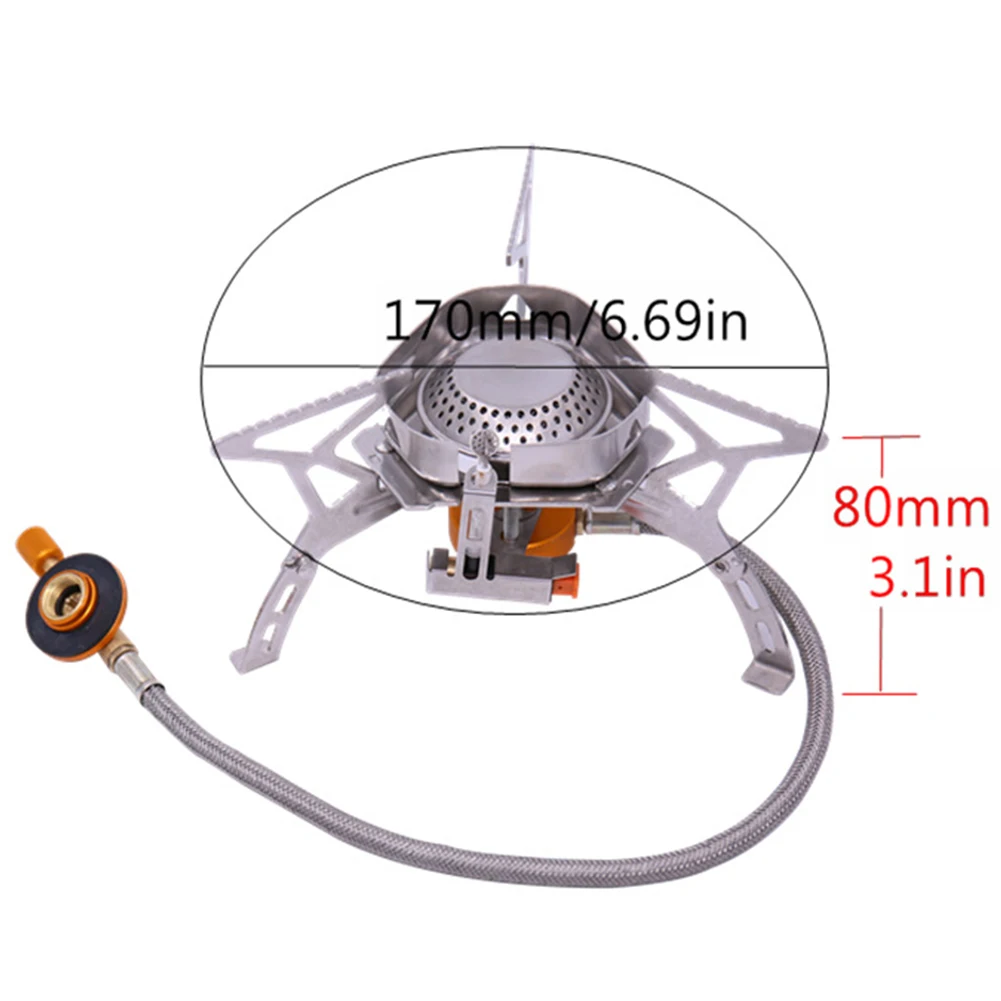Походная плита для приготовления пищи, пикника, Мини Портативная горелка, Кухонное Туристическое оборудование, цилиндр с коробкой из нержавеющей стали, ветрозащитная