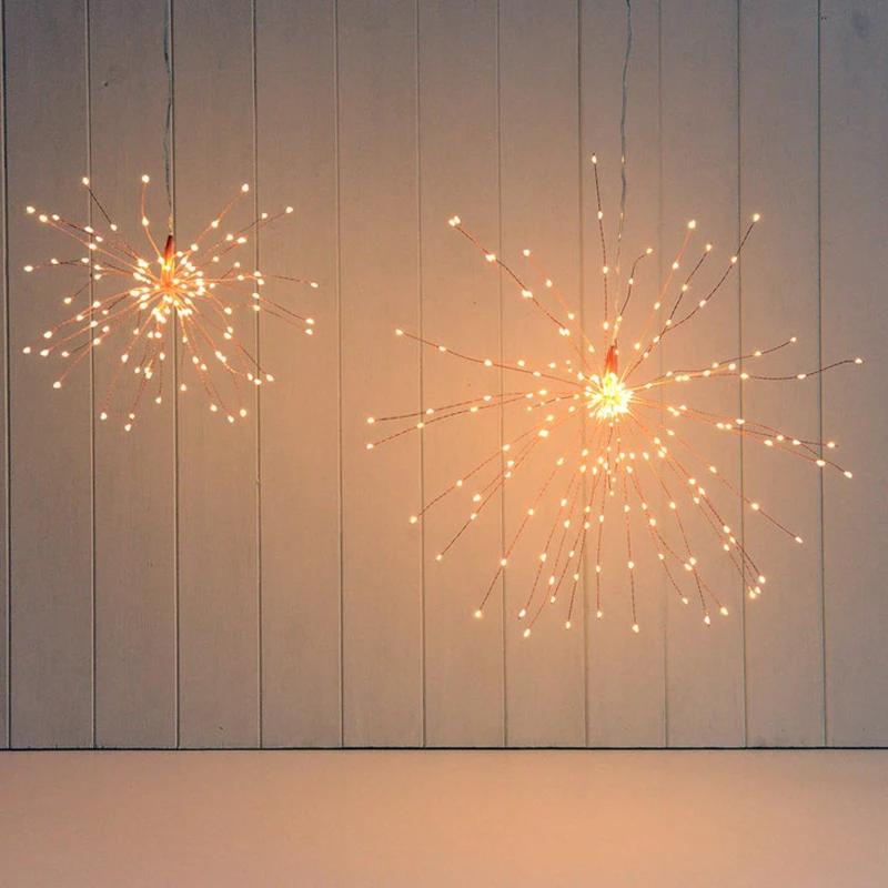 Праздничный подвесной светильник в виде звездочки s 100/200 DIY фейерверк медная гирлянда Рождественский светильник уличный мерцающий светильник