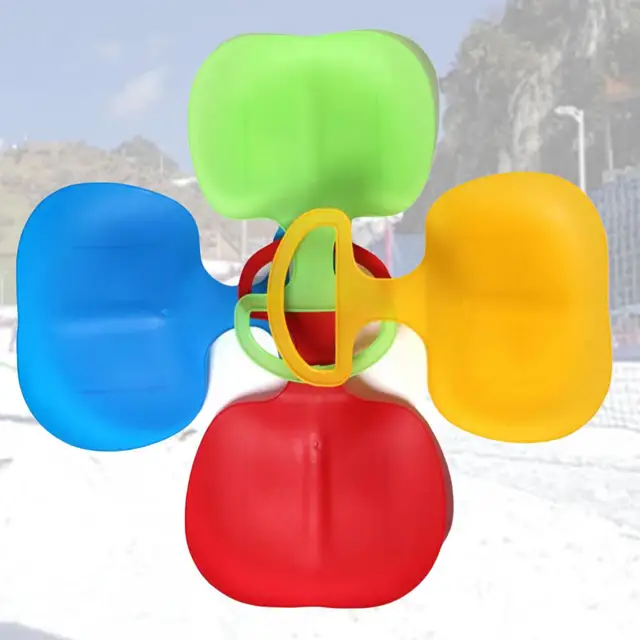 2Pcs/Set Funny Outdoor Kids Snow Sled Board Thicken Anti-skid Design Push Snow Sled Sledge Grass Sand Slider Ride On Toys 5