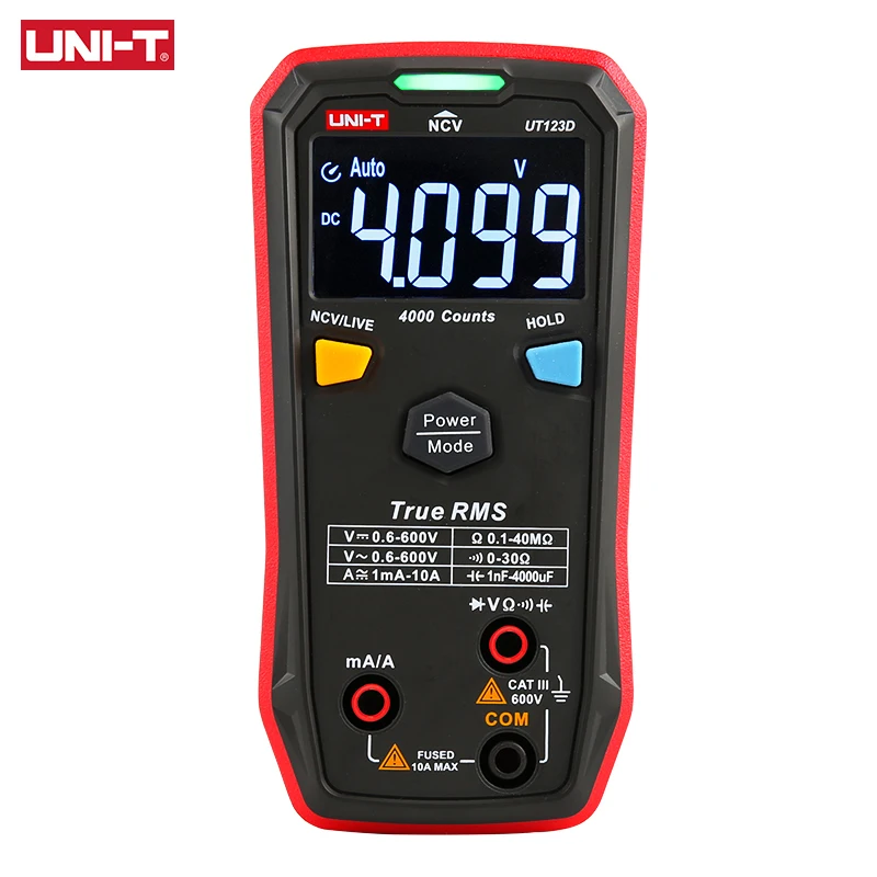 Digital Multimeter Multimeter Tester Voltage Meter Tester UNI-T UT123 UT123D Mini Digital Multimeter Temperature Tester Data AC DC Voltmeter Pocket Voltage Ampere Ohm Meter Auto Range