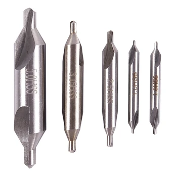 

5 x HSS Drill Bits Drills Combined Center Center Countersink Bit Tool 60th Grade