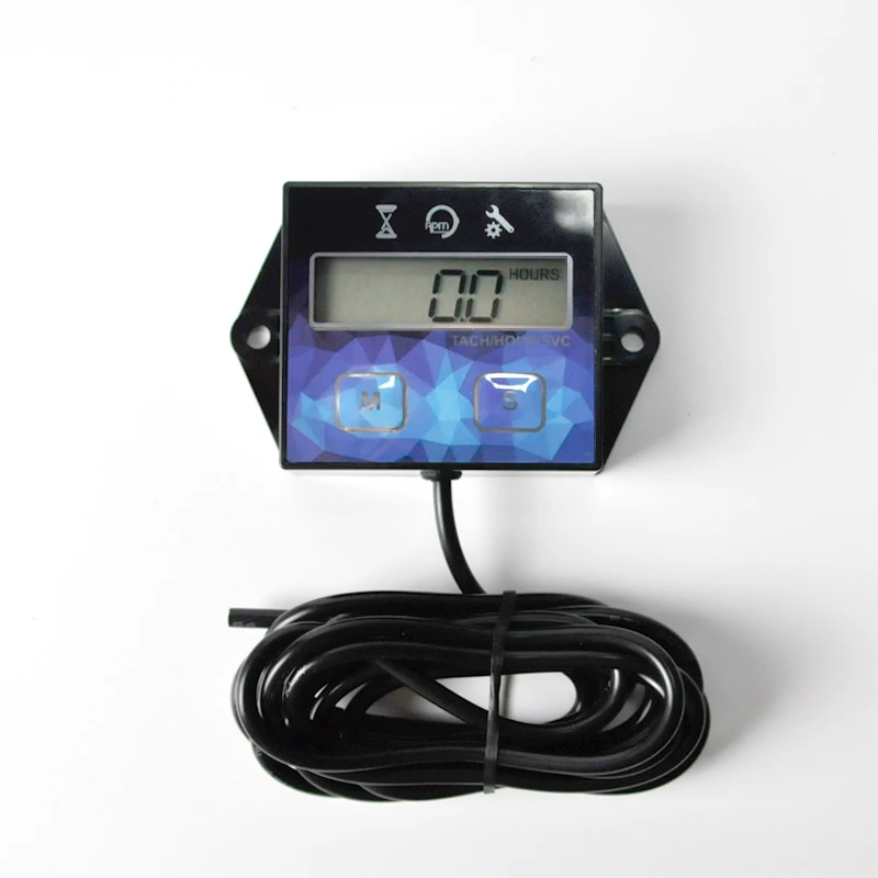 Digital Tachometer,RPM Meter,Inductive Hour Meter for 2 Stroke /& 4 Stroke Small Engine Replaceable Battery Waterproof Tachometer for Marine ATV Motorcycle UTV