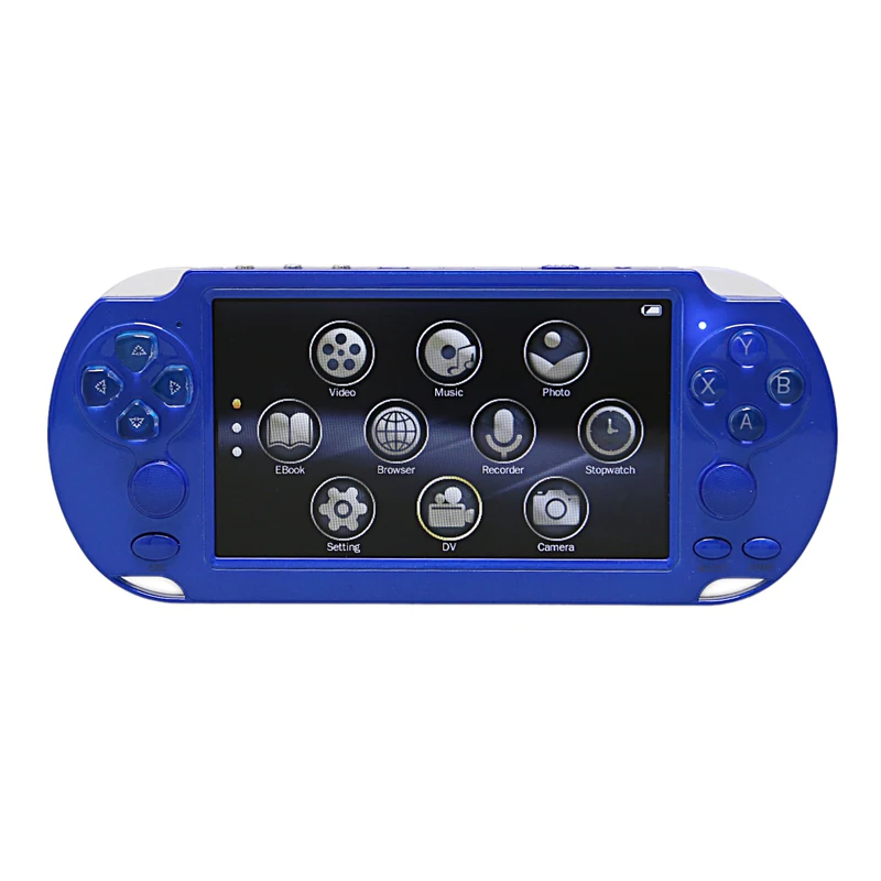 Blue X9-S 5,1 дюймовый экран Портативный игровой плеер 8G 10000 игры ТВ выход с Mp3/кинокамерой Мультимедиа Видео ретро мини игровая консоль - Цвет: Blue