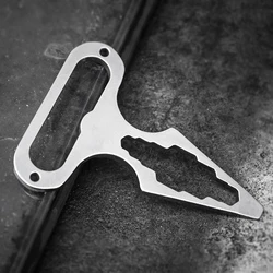 EDC Multi-Function Waist Clip Outdoor Survival Self-Defense Bottle Opener Spur Hex Wrench Tactical Tool