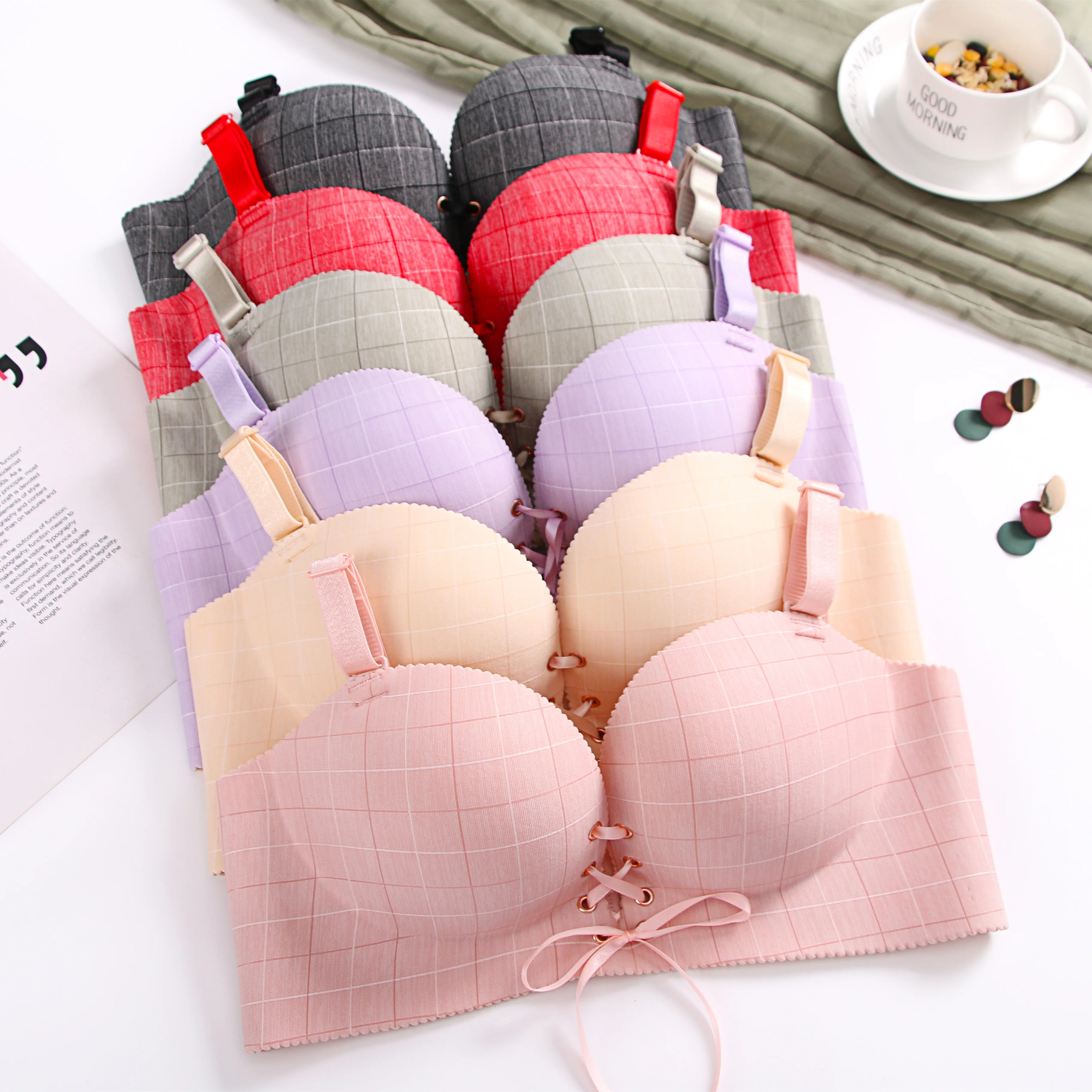 Sujetadores сексуальный a la moda para mujer una pieza sujetador sin costuras Bralette alambre ropa интерьер aros ntimos fabrica D