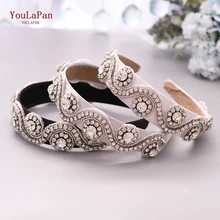 YouLaPan, S10-FG, модные роскошные блестящие стразы, повязка на голову, свадебный камень, повязка на голову, женские аксессуары для волос, барокко, повязка на голову