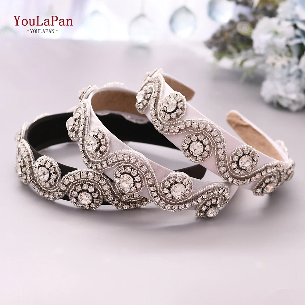 

YouLaPan S10-FG Fashion luxury sparkly rhinestone headband bridal stone hairband women hair accessories Baroque hair band