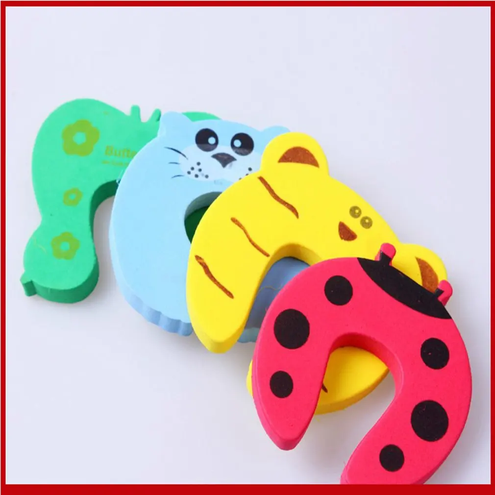 

Kawaii Children Safety Cartoon Door Clamp Pinch Hand Security Card Cute Animal Baby Door Stopper Clip Security
