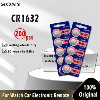 

200pcs Sony 100% Original CR1632 Lithium Battery For Watch Car Key Remote Comtrol cr 1632 ECR1632 GPCR1632 3v Button Coin Cell