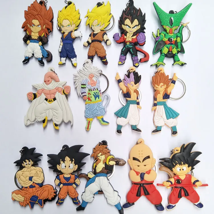 1 шт. 6 ro 8 см мультфильм Dragon Ball аниме-брелок для ключей ПВХ Рисунок брелок крутые игрушки брелок для ключей Рождественский подарок новинка