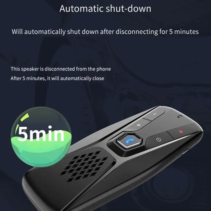 Горячая Bluetooth автомобильный комплект умелое производство динамик телефон BT 5,0+ EDR Hans-free автомобильный комплект солнцезащитный козырек клип динамик MP3 плеер