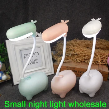 

Elk Led Table Lamp Small Elk Cartoon Usb Rechargeable Silicone Night Light With Sleeping Lamp Desk Reading Lamp