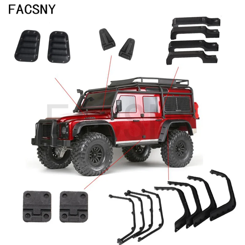 Traxxass TRX4 T4 D90 D110 Black Plastic Intake Grille Cover &ampamp Engine Hinge Car Door Hinges Handles Mud Fenders | Игрушки и хобби