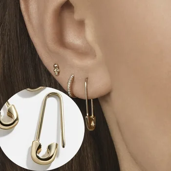 

Trendy Pin Earrings Gold Rose Gold Fashion Earring Creative Jewelry Accessories for Women Cute Earrings