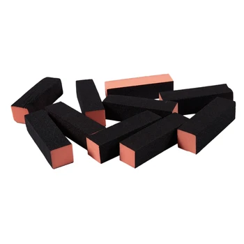 

10 x Black orange Nail Polisher 4 Way Buffer Buffing Block Manicure File
