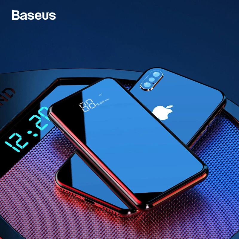 Skup Baseus przenośna bezprzewodowa ładowarka qi Power Bank dla iPhone 11 Xiao mi mi 8000mAh bateria zewnętrzna szybkie bezprzewodowe ładowanie Powerbank