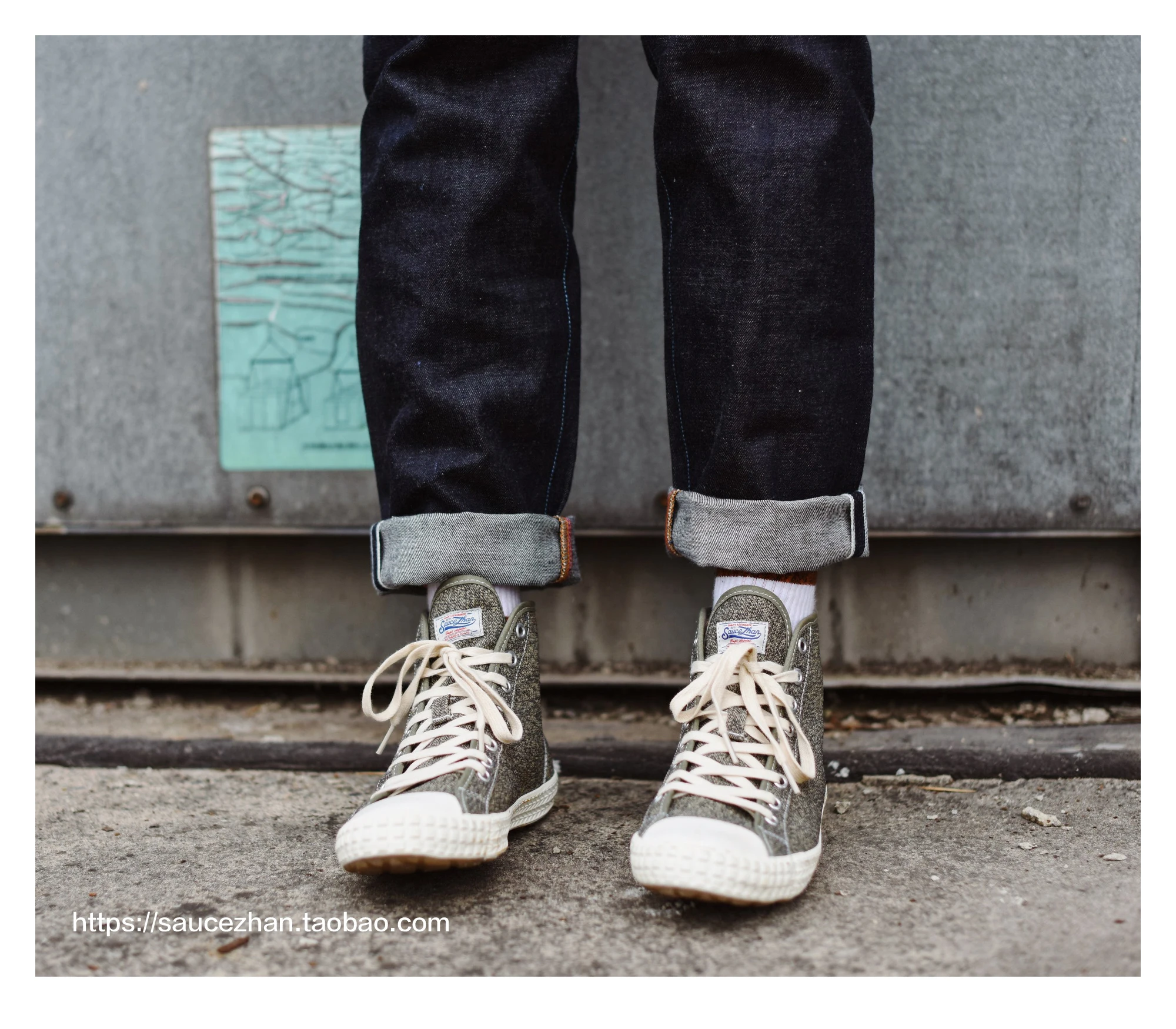 SauceZhan/Мужская Вулканизированная обувь; высокие кроссовки для мужчин; Мужская обувь; высокие кроссовки; классические кроссовки; обувь из джинсовой ткани