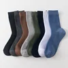 Soft Cotton Men Crew Socks Casual Solid Colors Black White 8 Colors Sock Spring Summer Autumn Style 1 Pack ► Photo 2/6
