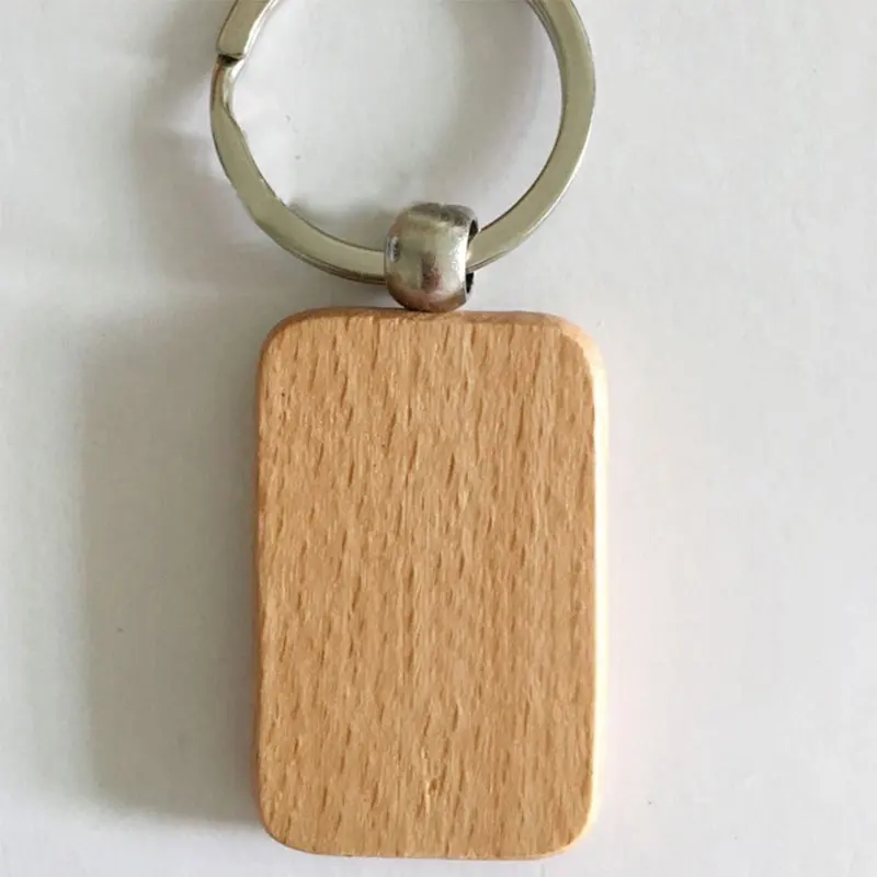 Горячая 20 шт./лот DIY заказной пустой деревянный брелок дерево Кабошон DIY брелок База лотки с металлической пряжкой для бирка-брелок