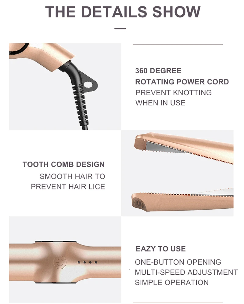 2 in 1 Spiral Hair Straightener Flat Irons Hair Curler Wand Professional Electric Straightening Iron Curling Irons Styling Tool 000000 副本