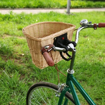 

Bicycle Electric Bicycle Basket Foreign Trade Basket Quick Dismantling Basket Leather Adjustable Strap