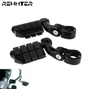 

Motorcycle Footpegs Universal 32mm Engine Guard Highway Footrest Foot Pegs Short Angled Mount Clamp For Harley For Yamaha Dyna