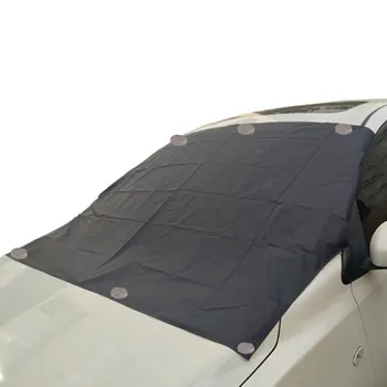 

Front Windshield Anti Dust Frost Snow Ice Sunshade Cover Protector Magnetic Universal Car Windscreen Cover Black 203*116cm HOT