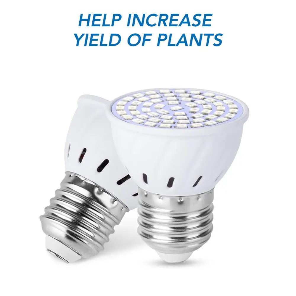 

E27 Grow Light LED Plants Seeds Flower Growth LED Bulb E14 Full Spectrum GU10 Phyto Lamp MR16 48 60 80 126 200leds Fitolampy B22