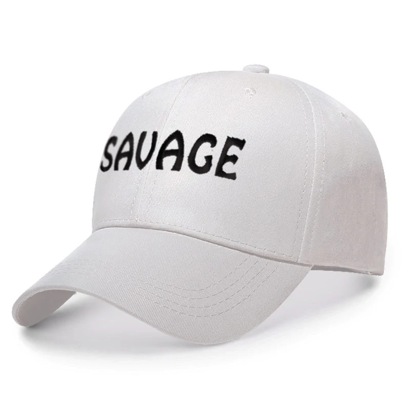 

New Cotton Letter Baseball Cap Embroidery Savage Dad Hat Hip Hop Fitted Cap Snapback Hats For Men Women Dropshipping