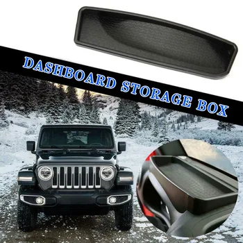 

Black Car Front Dashboard Storage Box Tray Trim High-strength ABS Plastic For Jeep Wrangler JK 11-17 Accessories