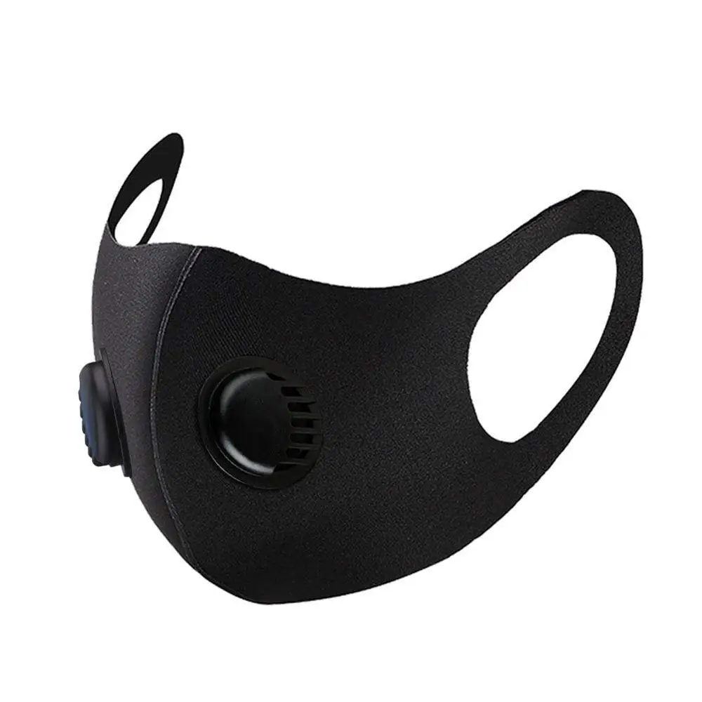 

Mouth Mask Reusable CE Dust-proof Face Mask with Double Breathing Valves Unisex Cycling Masks