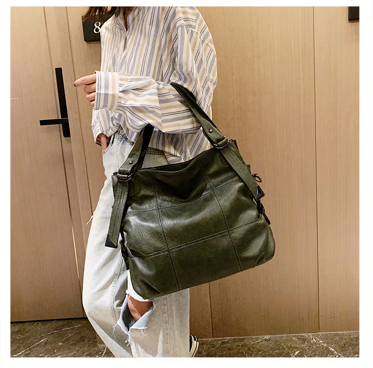 big handbag fashionable Single shoulder bag woman lady large capacity Soft leather all-match messenger bag