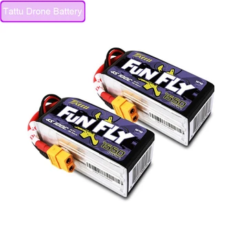 

TATTU FUNFLY RC Drone Accessories 4S 100C 1550mAh 14.8V Lipo Battery for FPV Racing Drone RC Quadcopter