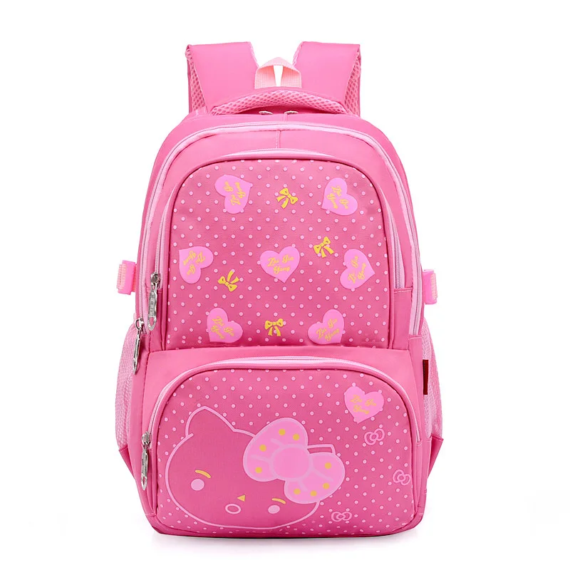 

Schoolbag for Elementary School Students 1-3-5 Grade GIRL'S And BOY'S Travel Bag Cartoon KT Cat Backpack Nylon Large-capacity Ba