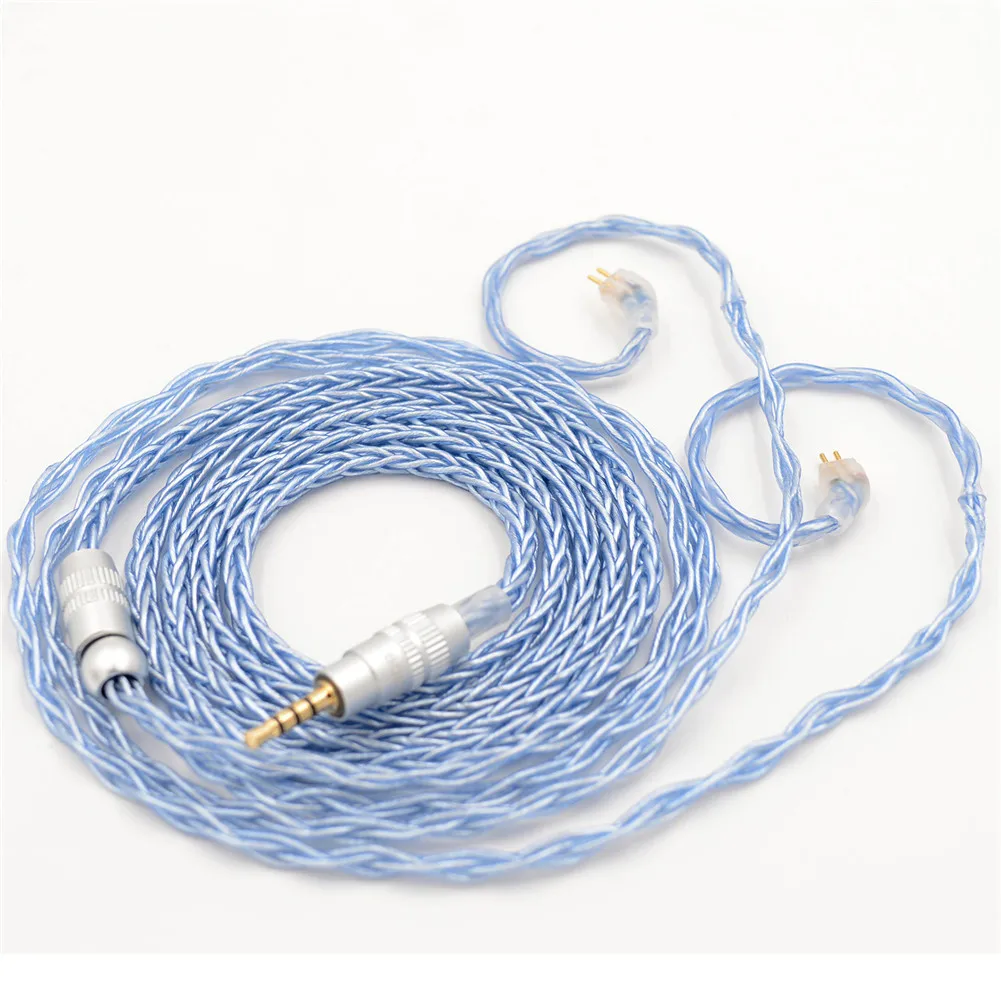 BQEYZ Upgrade Blanced 8 Core посеребренный провод для наушников 0,78 мм 2 PIN in Ear Monitor кабельные разъемы HiFi аудио