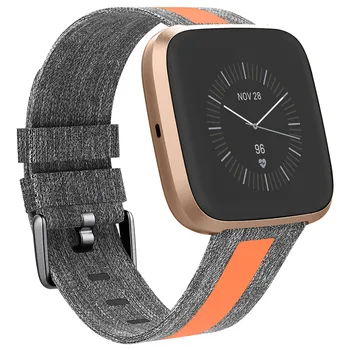 

Durable Canvas Watch Strap Replacement Watch Band Sport Bracelet for Fitbit Versa/Versa 2/Versa Lite Smart Watch