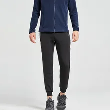 Мужские спортивные штаны для бега, дышащие штаны для бега, мужские спортивные штаны с эластичной резинкой на талии, однотонные плотные теплые длинные штаны, брюки# g4