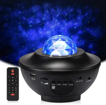 

T50 Dropshipping Star Projector Night Light Ocean Wave Projector with Smart WIFI Sky Night Light Remote Control Music Player