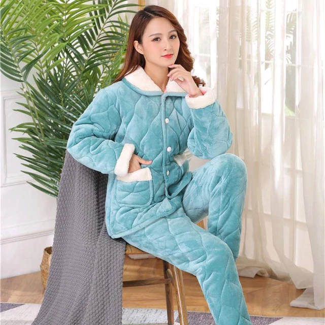 Velvet Pyjama Nightwear Homewear Clothes | Pajamas Women Winter Velvet - Pajama Sets Aliexpress